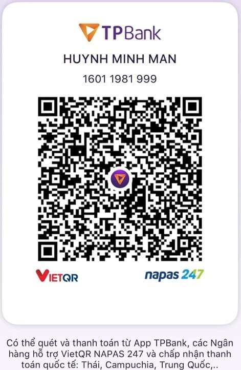 QR chuyển khoản TPBank — Huynh Minh Man